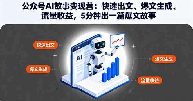 公众号AI故事变现营:快速出文、爆文生成、流量收益,5分钟出一篇爆文故事-鲁班聊项目