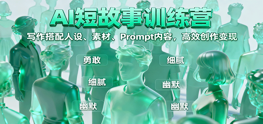 AI短故事训练营：写作搭配人设、素材、Prompt内容，高效创作变现-鲁班聊项目