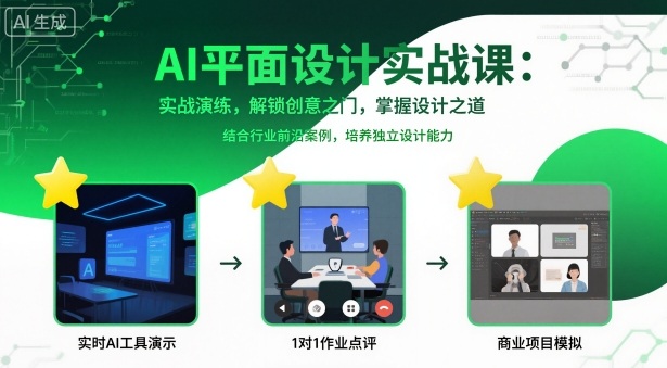 AI平面设计实战课，实战演练，解锁创意之门，掌握设计之道-鲁班聊项目