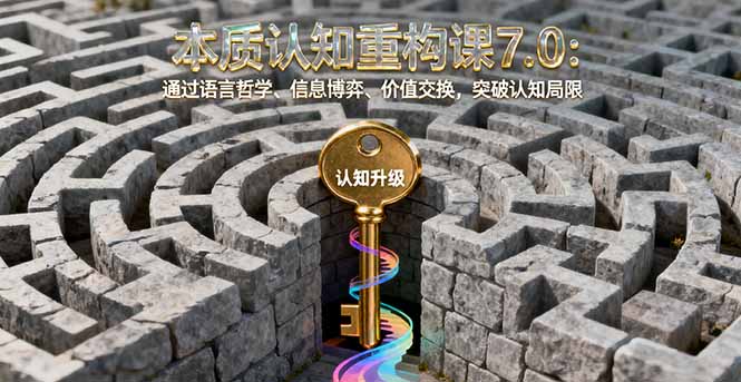 本质认知重构课7.0：通过语言哲学、信息博弈、价值交换，突破认知局限-鲁班聊项目