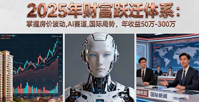 2025年财富跃迁体系：掌握房价波动,AI赛道,国际局势，年收益50万-300万-鲁班聊项目