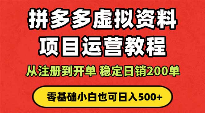 拼多多开店运营课程： 蓝海变现玩法，轻松实现睡后收入 零基础小白也可…-鲁班聊项目
