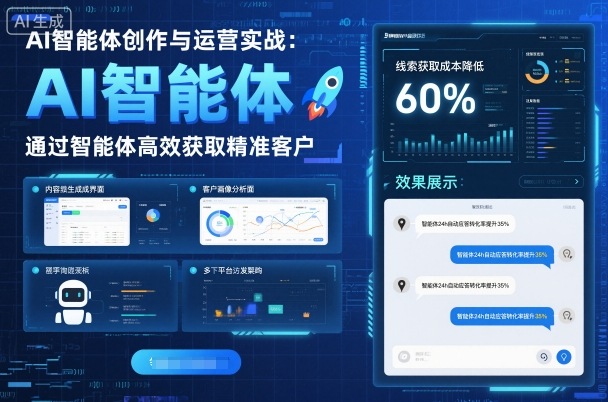AI智能体创作与运营实战，实体门店通过智能体高效获取精准客户-鲁班聊项目