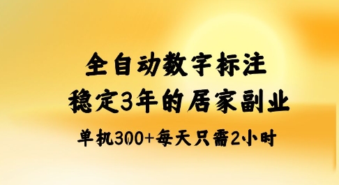 全自动数字标注，稳定3年的蓝海项目，居家也能矩阵开干的副业，单机日入3张+【揭秘】-鲁班聊项目