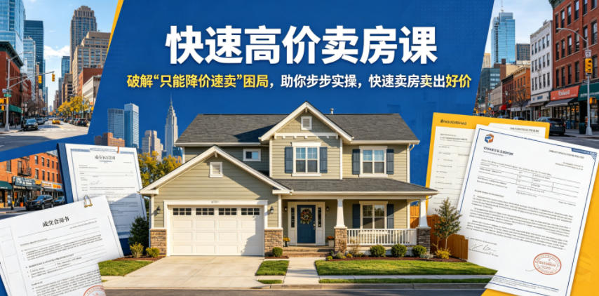 快速高价卖房课,破解“只能降价速卖”困局,助你步步实操,快速卖房卖出好价(更新2026)-鲁班聊项目