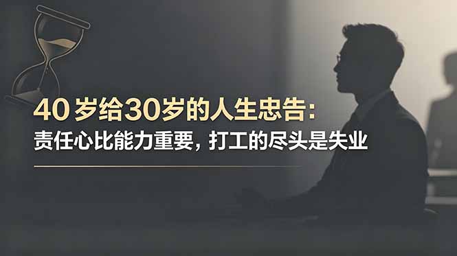 付费文章:40岁给30岁的人生忠告:责任心比能力重要,打工的尽头是失业-鲁班聊项目