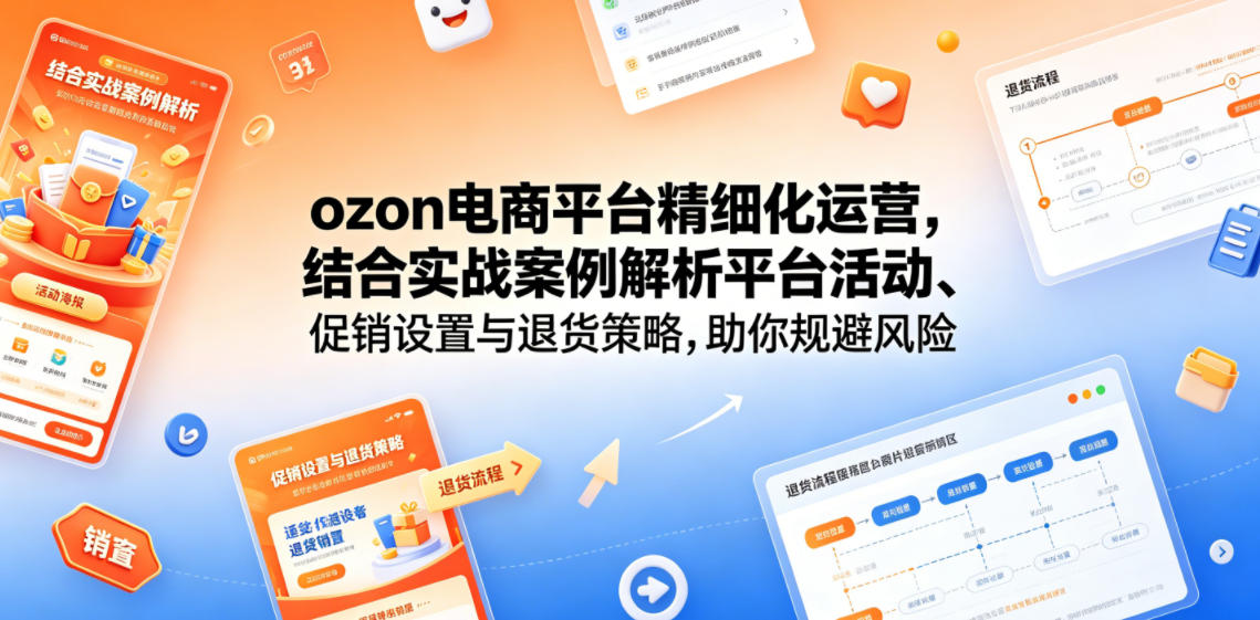 ozon电商平台精细化运营,结合实战案例解析平台活动、促销设置与退货策略,助你规避风险、提升销量-鲁班聊项目
