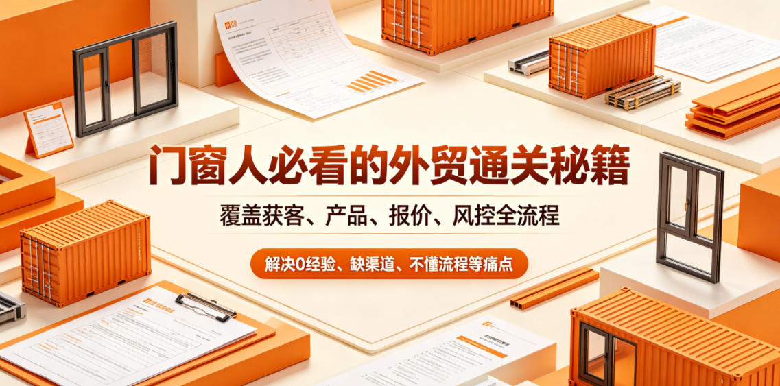 门窗人必看的外贸通关秘籍,块覆盖获客、产品、报价、风控全流程,解决0经验、缺渠道、不懂流程等痛点-鲁班聊项目