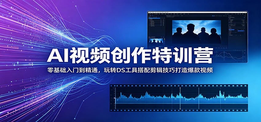AI视频创作特训营:零基础入门到精通,玩转DS工具搭配剪辑技巧打造爆款视频-鲁班聊项目
