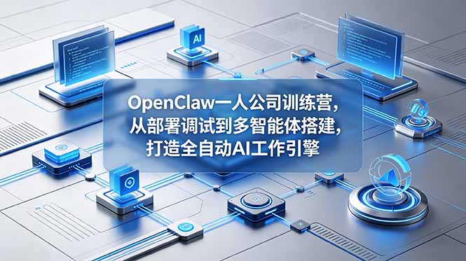 OpenClaw 一人公司训练营,从部署调试到多智能体搭建,打造全自动 AI 工作引擎-鲁班聊项目