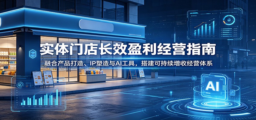 实体门店长效盈利经营指南:融合产品打造、IP塑造与AI工具,搭建可持续增收经营体系-鲁班聊项目