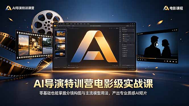 AI导演特训营电影级实战课，零基础也能掌握分镜构图与主流模型用法，产出专业质感AI短片-鲁班聊项目