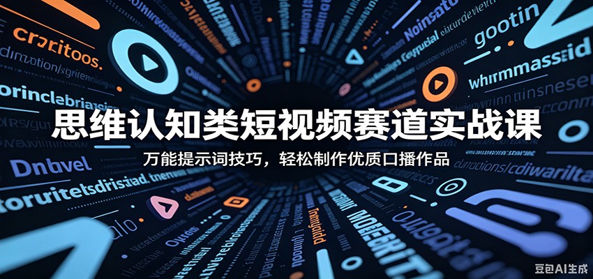 思维认知类短视频赛道实战课：万能提示词技巧，轻松制作优质口播作品-鲁班聊项目
