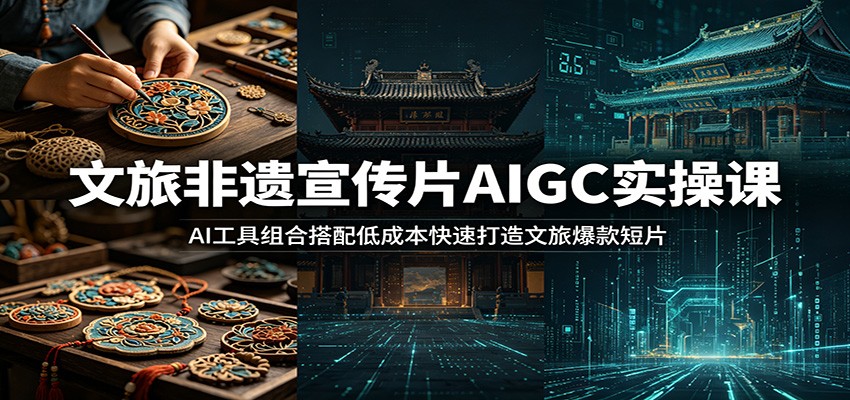 文旅非遗宣传片AIGC实操课：AI工具组合搭配低成本快速打造文旅爆款短片-鲁班聊项目