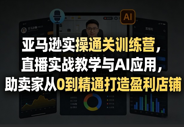 亚马逊实操通关训练营，直播实战教学与AI应用，助卖家从0到精通打造盈利店铺(更新6月18日)-鲁班聊项目